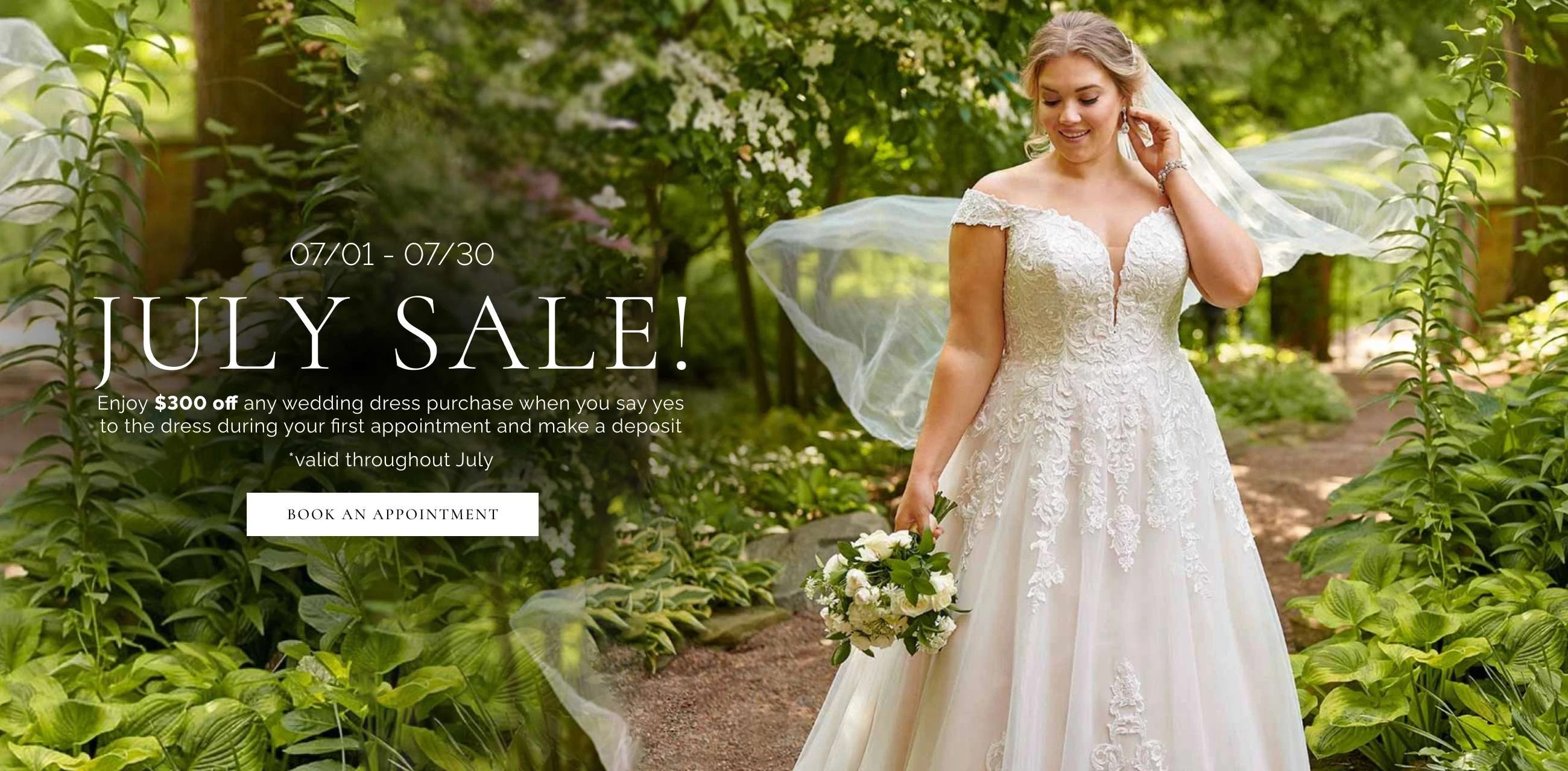 July Sample Sale desktop banner